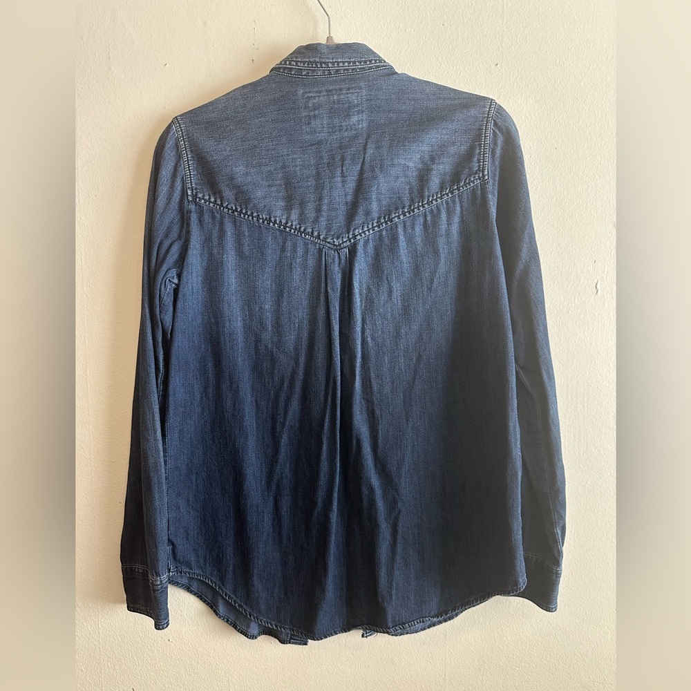 Express Boyfriend Denim Button Down - image 2